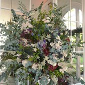 Jens Jakobson Wedding: eucalyptus and white flowers