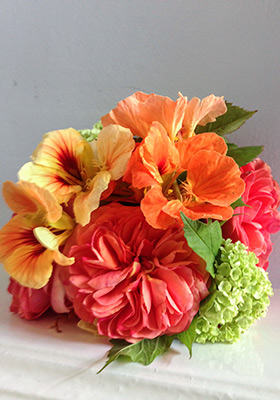 Jen Jakobsen Floral Construction: Home page -  nasturtium arrangement